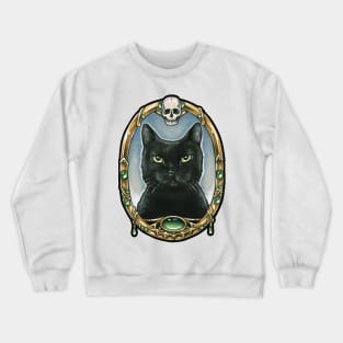 Black Cat Portrait Crewneck Sweatshirt